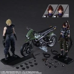 Square Enix Final Fantasy VII Remake Cloud, Jessie And Motorcycle Set Play Arts Kai Action Figure