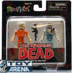 Minimates The Walking Dead Prison Hershel & Farmer Zombie 2 Pack Series 3 Action Figure
