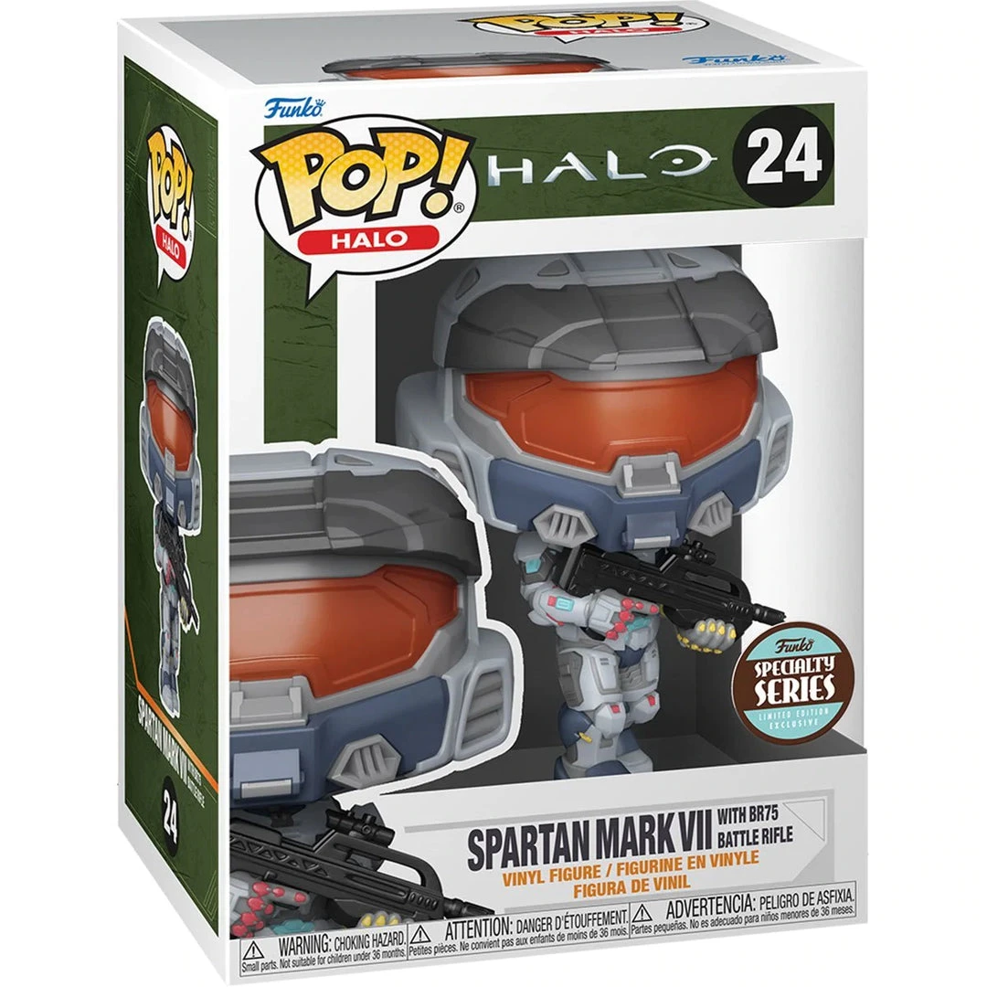 Funko Pop #24 Halo Infinite Specialty Series Spartan Mark VII With Weapon Funko Pop! 4 Funko Pop #24 Halo Infinite Specialty Series Spartan Mark VII With Weapon Funko Pop!