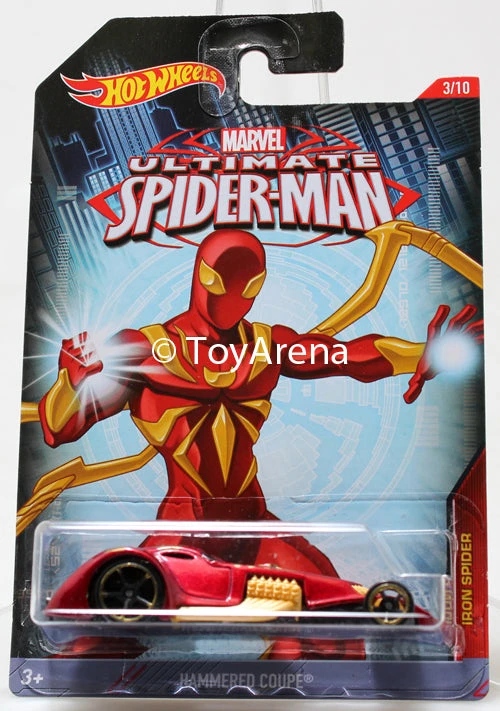 Mattel Hot Wheels Marvel Ultimate Spider-Man 2015 Hammered Coupe 1/64 Rare Die-Cast 3 Mattel Hot Wheels Marvel Ultimate Spider-Man 2015 Hammered Coupe 1/64 Rare Die-Cast