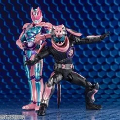 Bandai S.H. Figuarts Masked Kamen Rider Revise Kamen Rider Revi Rex Genome & Kamen Rider Vice Rex Genome Action Figures Set