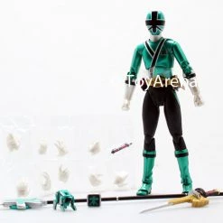 Bandai LOOSE Green From S.H. Figuarts Power Rangers Super Samurai Metallic Coating Deluxe Action Figure Set SDCC 2013