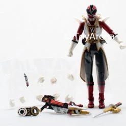Bandai LOOSE Red From S.H. Figuarts Power Rangers Super Samurai Metallic Coating Deluxe Action Figure Set SDCC 2013