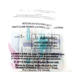 Hasbro Botcon 2014 Transformers Exclusive Set #3 Pirate Clone Pounce And Pirate Clone Wingspan Action Figures Souvenir Set #3