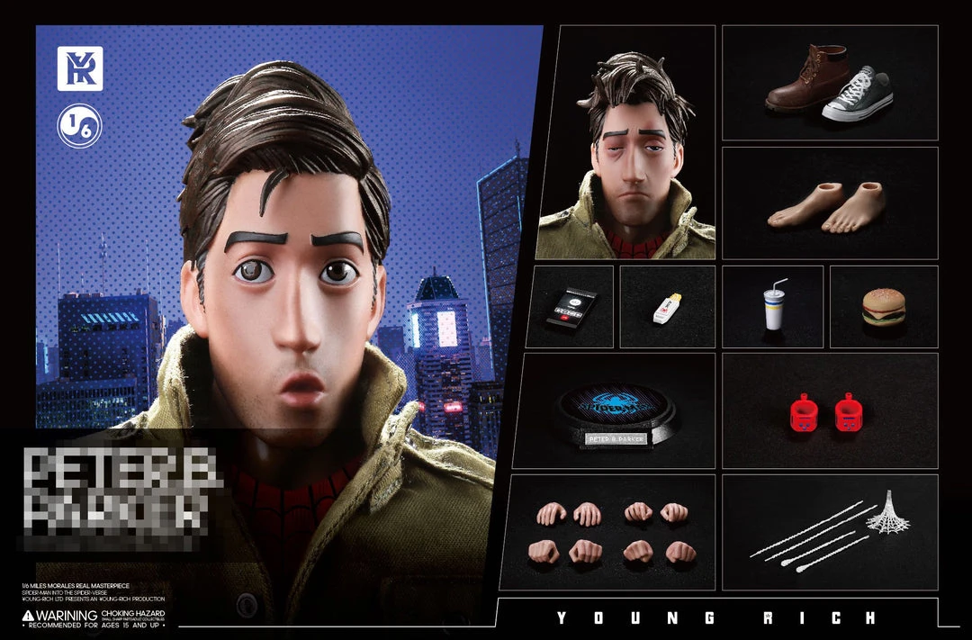 Others Young Rich 1/6 Peter B Parker Casual Wear (Spider-man: Into The Spider-Verse) Sixth Scale Action Figure 4 Others Young Rich 1/6 Peter B Parker Casual Wear (Spider-man: Into The Spider-Verse) Sixth Scale Action Figure